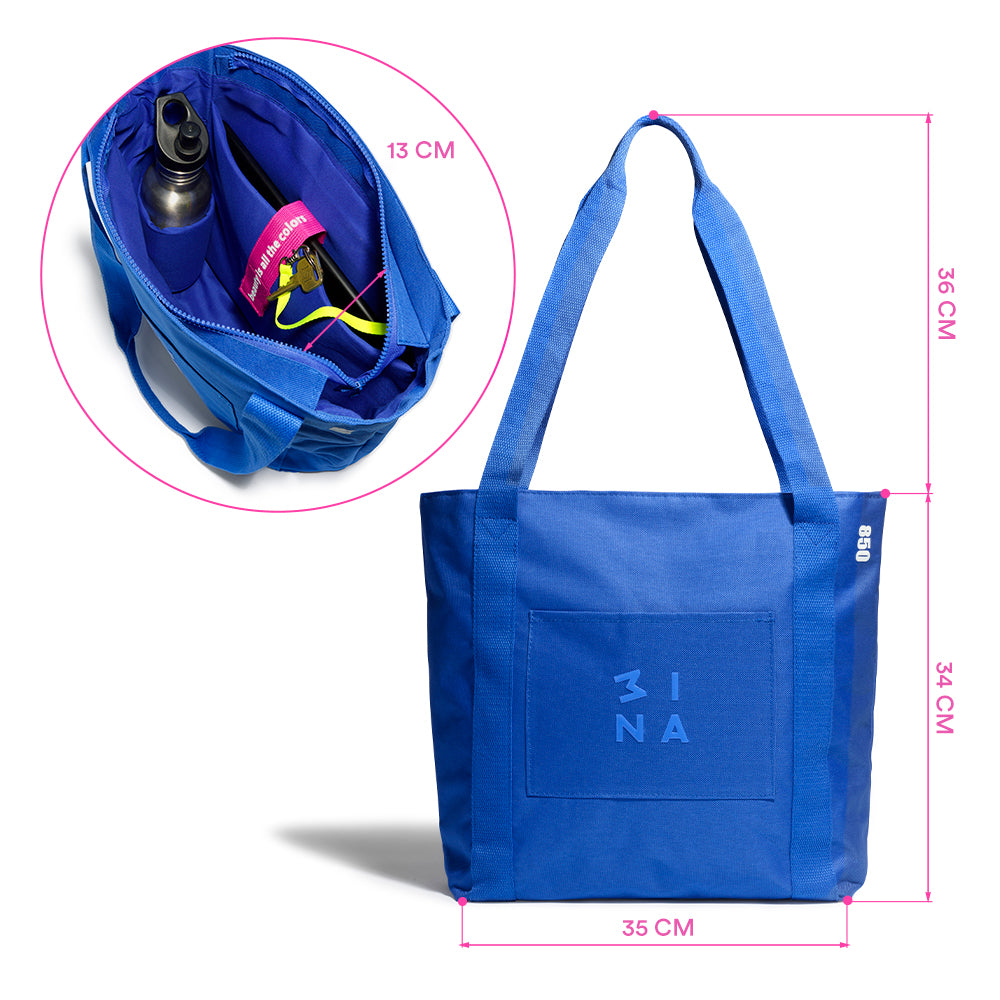 the 850 electric blue tote bag